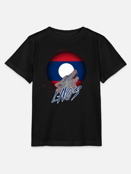 Laos - Stanley/Stella Kinder T-Shirt MINI CREATOR - Schwarz