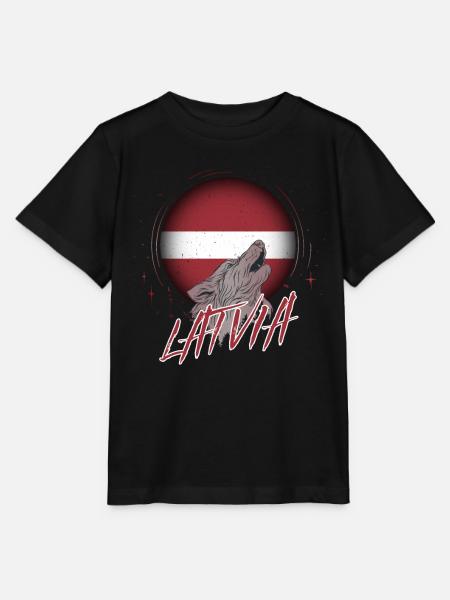 Lettland - Stanley/Stella Kinder T-Shirt MINI CREATOR  - Schwarz