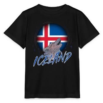 Iceland - Stanley/Stella MINI CREATOR Kids’ T-Shirt - black - Front - Mikhail (115cm)