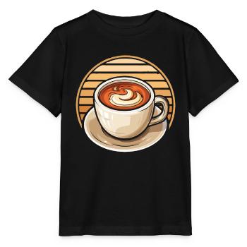 Coffee Cafe - Stanley/Stella MINI CREATOR Kids’ T-Shirt - black - Front - Mikhail (115cm)