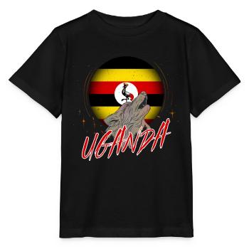 Uganda - Stanley/Stella MINI CREATOR Kids’ T-Shirt - black - Front - Mikhail (115cm)