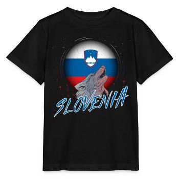 Slowenien - Stanley/Stella Kinder T-Shirt MINI CREATOR  - Schwarz - Vorne - Mikhail (115cm)