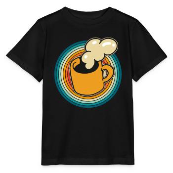 Coffee Cafe - Stanley/Stella MINI CREATOR Kids’ T-Shirt - black - Front - Mikhail (115cm)