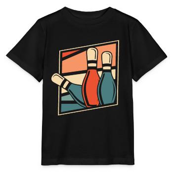 Bowling Bowlen Bowler - Stanley/Stella Kinder T-Shirt MINI CREATOR  - Schwarz - Vorne - Mikhail (115cm)