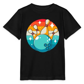 Bowling Bowlen Bowler - Stanley/Stella Kinder T-Shirt MINI CREATOR  - Schwarz - Vorne - Mikhail (115cm)