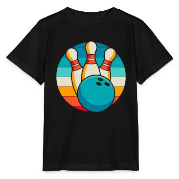 Bowling Bowlen Bowler - Stanley/Stella Kinder T-Shirt MINI CREATOR  - Schwarz - Vorne - Mikhail (115cm)