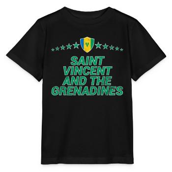 St. Vincent und die Grenadinen - Stanley/Stella Kinder T-Shirt MINI CREATOR  - Schwarz - Vorne - Mikhail (115cm)