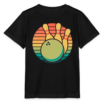 Bowling Bowlen Bowler - Stanley/Stella Kinder T-Shirt MINI CREATOR  - Schwarz - Vorne - Mikhail (115cm)