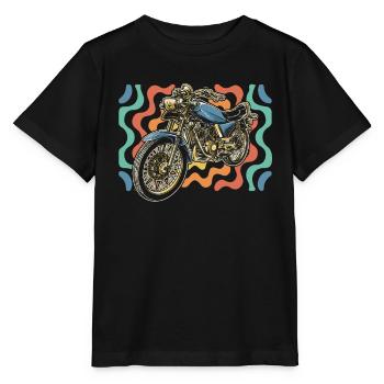 Moto Motard Motard - T-shirt bio MINI CREATOR Stanley/Stella Enfant - noir - Devant - Mikhail (115cm)
