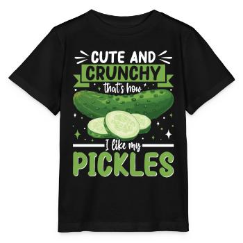 Cadeau de concombre mignon et croquant - T-shirt bio MINI CREATOR Stanley/Stella Enfant - noir - Devant - Mikhail (115cm)