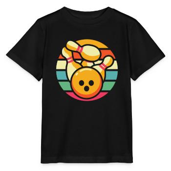 Bowling Bowlen Bowler - Stanley/Stella Kinder T-Shirt MINI CREATOR  - Schwarz - Vorne - Mikhail (115cm)