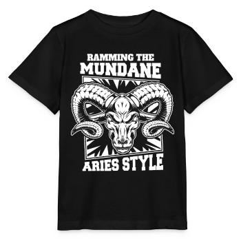 Bélier - T-shirt bio MINI CREATOR Stanley/Stella Enfant - noir - Devant - Mikhail (115cm)