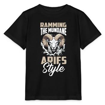 Bélier - T-shirt bio MINI CREATOR Stanley/Stella Enfant - noir - Devant - Mikhail (115cm)