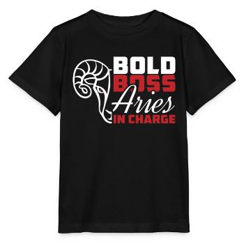 Astrologie Bélier - T-shirt bio MINI CREATOR Stanley/Stella Enfant - noir - Devant - Mikhail (115cm)