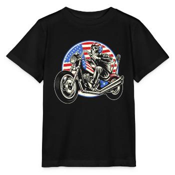 Moto Motard Motard - T-shirt bio MINI CREATOR Stanley/Stella Enfant - noir - Devant - Mikhail (115cm)