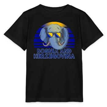 Bosnia and Herzegovina - Stanley/Stella MINI CREATOR Kids’ T-Shirt - black - Front - Mikhail (115cm)