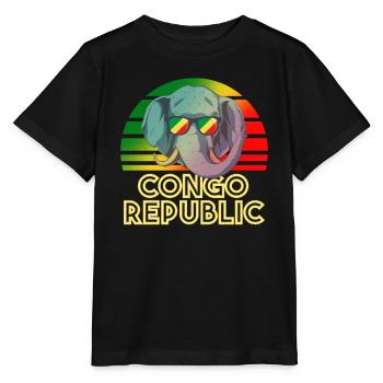 Kongo Republik - Stanley/Stella Kinder T-Shirt MINI CREATOR  - Schwarz - Vorne - Mikhail (115cm)