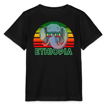 Ethiopia - Stanley/Stella MINI CREATOR Kids’ T-Shirt - black - Front - Mikhail (115cm)