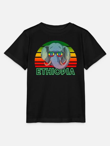 Äthiopien - Stanley/Stella Kinder T-Shirt MINI CREATOR - Schwarz
