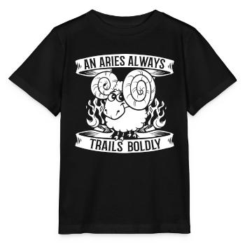 Widder Horoskop Sternzeichen Zodiac Aries - Stanley/Stella Kinder T-Shirt MINI CREATOR  - Schwarz - Vorne - Mikhail (115cm)