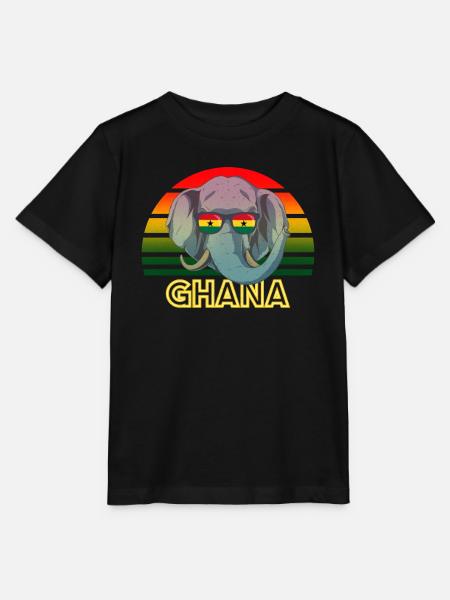 Ghana - Stanley/Stella Kinder T-Shirt MINI CREATOR  - Schwarz