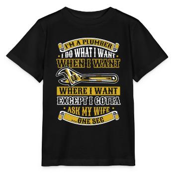 Klempner Installateur - Stanley/Stella Kinder T-Shirt MINI CREATOR  - Schwarz - Vorne - Mikhail (115cm)
