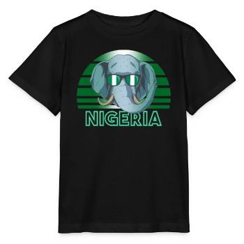 Nigeria - Stanley/Stella Kinder T-Shirt MINI CREATOR  - Schwarz - Vorne - Mikhail (115cm)