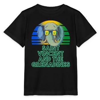 St. Vincent und die Grenadinen - Stanley/Stella Kinder T-Shirt MINI CREATOR  - Schwarz - Vorne - Mikhail (115cm)