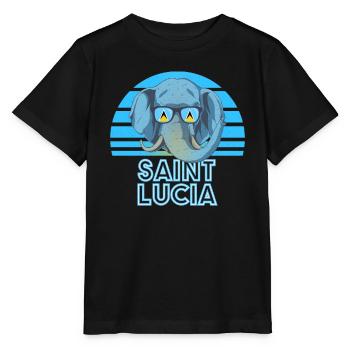 Saint Lucia - Stanley/Stella MINI CREATOR Kids’ T-Shirt - black - Front - Mikhail (115cm)
