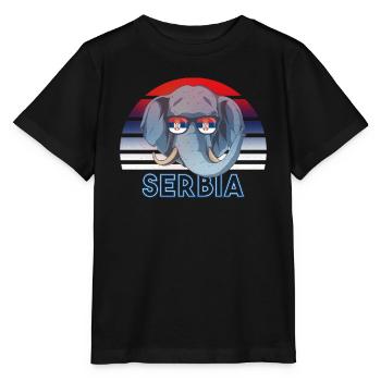 Serbien - Stanley/Stella Kinder T-Shirt MINI CREATOR  - Schwarz - Vorne - Mikhail (115cm)