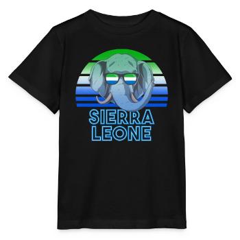 Sierra Leone - Stanley/Stella Kinder T-Shirt MINI CREATOR  - Schwarz - Vorne - Mikhail (115cm)