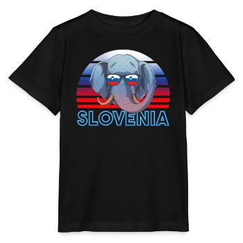 Slowenien - Stanley/Stella Kinder T-Shirt MINI CREATOR  - Schwarz - Vorne - Mikhail (115cm)