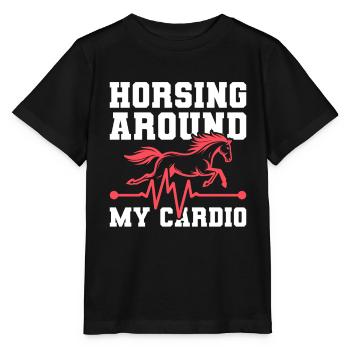 Électrocardiogramme équestre pour chevaux - T-shirt bio MINI CREATOR Stanley/Stella Enfant - noir - Devant - Mikhail (115cm)