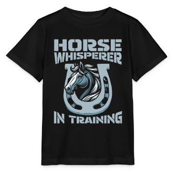 Horse Equestrian Horse Whisperer - Stanley/Stella MINI CREATOR Kids’ T-Shirt - black - Front - Mikhail (115cm)