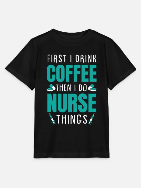 Krankenschwester Koffein - Stanley/Stella Kinder T-Shirt MINI CREATOR - Schwarz