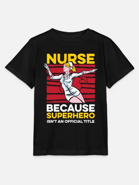 Krankenschwester Superheld - Stanley/Stella Kinder T-Shirt MINI CREATOR - Schwarz
