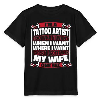 Tätowierer Tattoo - Stanley/Stella Kinder T-Shirt MINI CREATOR  - Schwarz - Vorne - Mikhail (115cm)