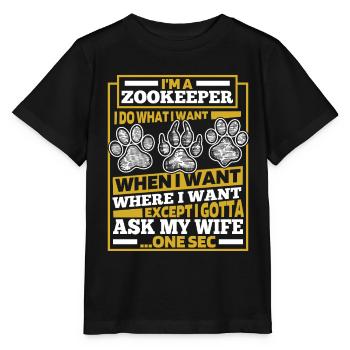 Gardien de zoo Gardien de zoo - T-shirt bio MINI CREATOR Stanley/Stella Enfant - noir - Devant - Mikhail (115cm)