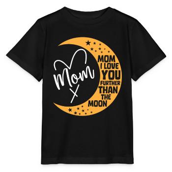 Moon Luna Love Moon Mom - Stanley/Stella MINI CREATOR Kids’ T-Shirt - black - Front - Mikhail (115cm)