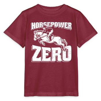 Horse Equestrian Sports - Stanley/Stella MINI CREATOR Kids’ T-Shirt - burgundy - Front - Kain (125cm)