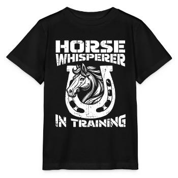 Horse Equestrian Horse Whisperer - Stanley/Stella MINI CREATOR Kids’ T-Shirt - black - Front - Mikhail (115cm)