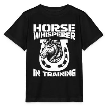 Horse Equestrian Horse Whisperer - Stanley/Stella MINI CREATOR Kids’ T-Shirt - black - Front - Mikhail (115cm)