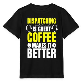 Notruf Leitstelle Einsatzzentrale - Stanley/Stella Kinder T-Shirt MINI CREATOR  - Schwarz - Vorne - Mikhail (115cm)