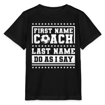 Soccer Coach In My Defense - Stanley/Stella MINI CREATOR Kids’ T-Shirt - black - Front - Mikhail (115cm)