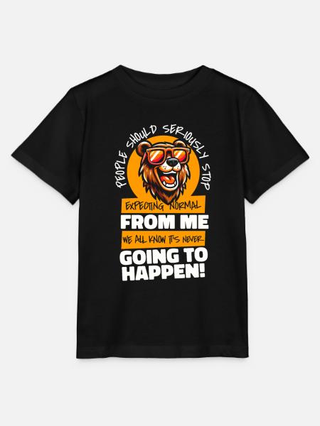 Bär Braunbär - Stanley/Stella Kinder T-Shirt MINI CREATOR - Schwarz