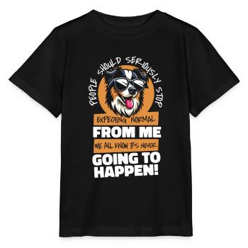 Australian Shepherd - Stanley/Stella Kinder T-Shirt MINI CREATOR  - Schwarz - Vorne - Mikhail (115cm)