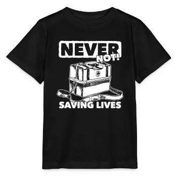 Service ambulancier Paramédicaux Ambulanciers paramédicaux - T-shirt bio MINI CREATOR Stanley/Stella Enfant - noir - Devant - Mikhail (115cm)