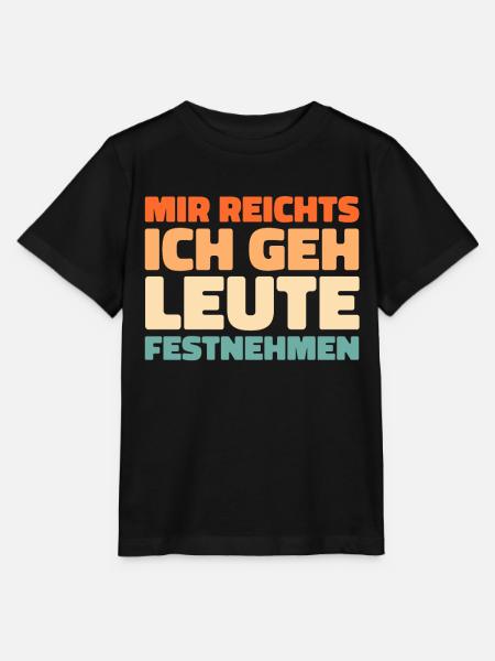 Polizist Polizei - Stanley/Stella Kinder T-Shirt MINI CREATOR  - Schwarz