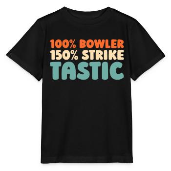 Bowling Bowlen Bowler - Stanley/Stella Kinder T-Shirt MINI CREATOR  - Schwarz - Vorne - Mikhail (115cm)