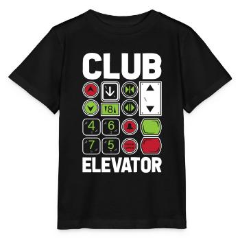 Fahrstuhl Aufzug Tasten - Stanley/Stella Kinder T-Shirt MINI CREATOR  - Schwarz - Vorne - Mikhail (115cm)